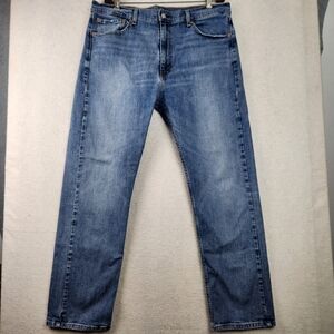 Levis 505 Mens 40x32 Straight Regular Fit Medium Wash Stretch Denim Jeans